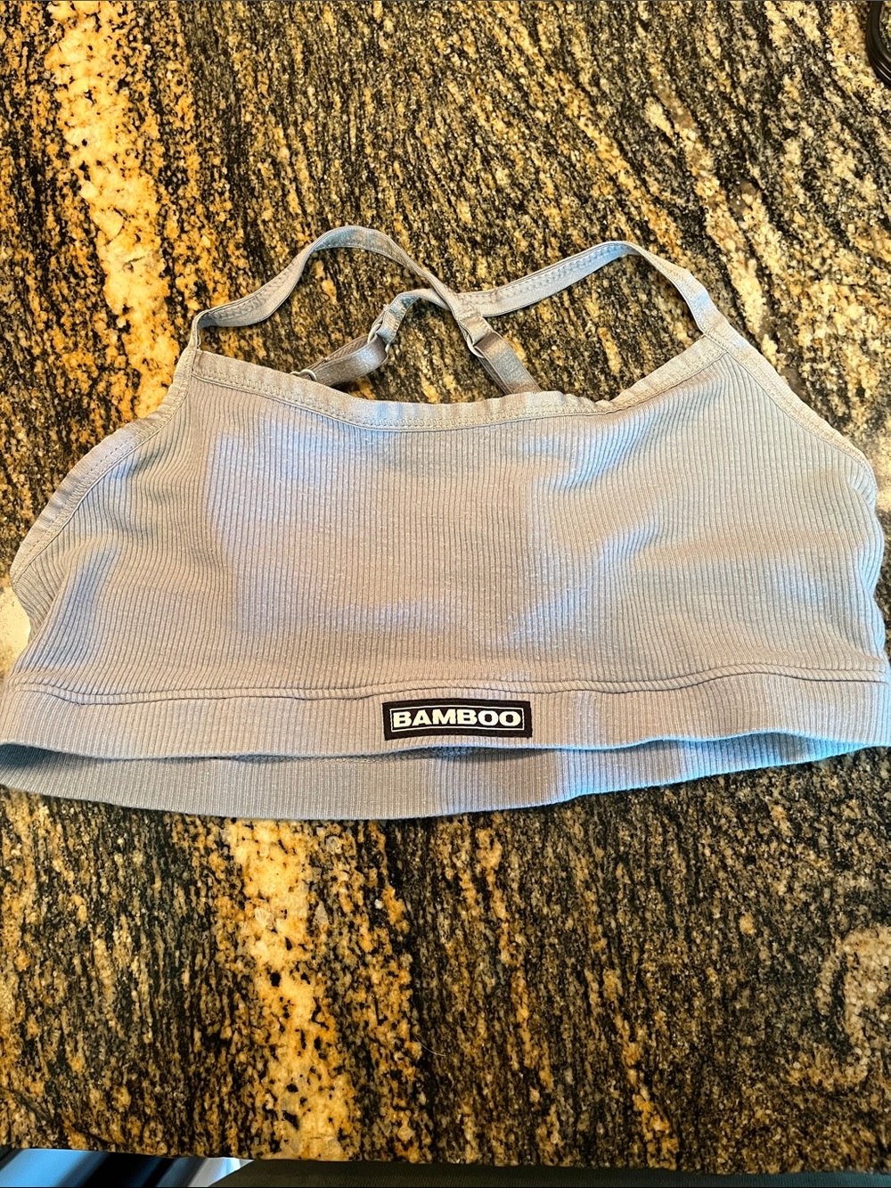 Bamboo ribbed bra small